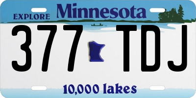 MN license plate 377TDJ