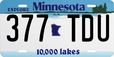 MN license plate 377TDU