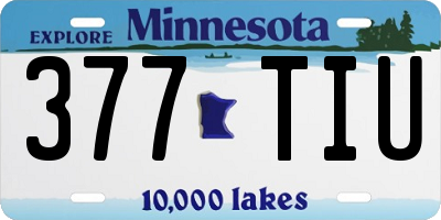 MN license plate 377TIU