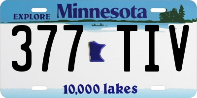 MN license plate 377TIV