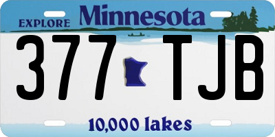 MN license plate 377TJB