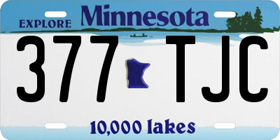 MN license plate 377TJC