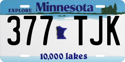 MN license plate 377TJK