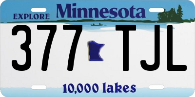MN license plate 377TJL