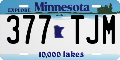 MN license plate 377TJM