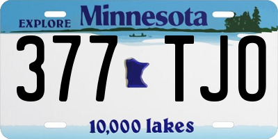 MN license plate 377TJO