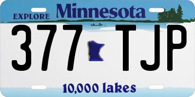 MN license plate 377TJP