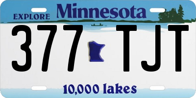 MN license plate 377TJT
