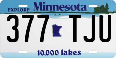 MN license plate 377TJU