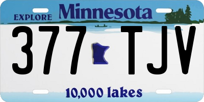 MN license plate 377TJV