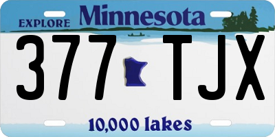 MN license plate 377TJX