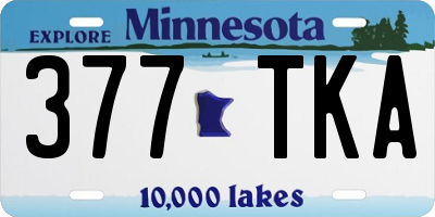 MN license plate 377TKA