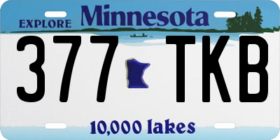 MN license plate 377TKB