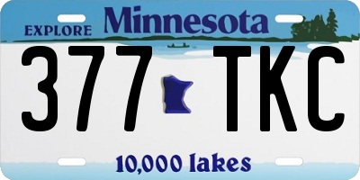 MN license plate 377TKC