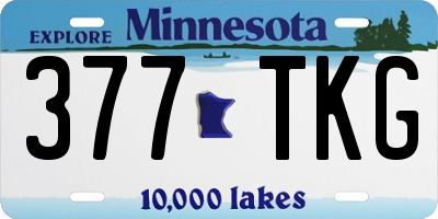 MN license plate 377TKG