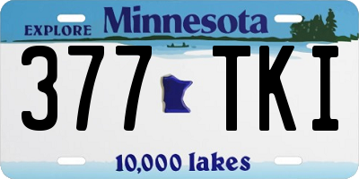 MN license plate 377TKI