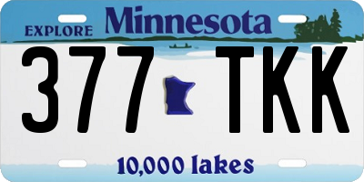 MN license plate 377TKK