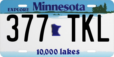 MN license plate 377TKL