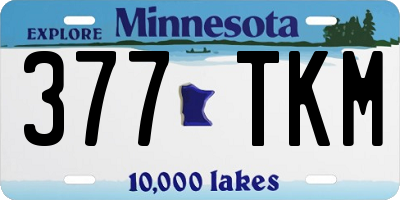 MN license plate 377TKM