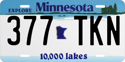 MN license plate 377TKN