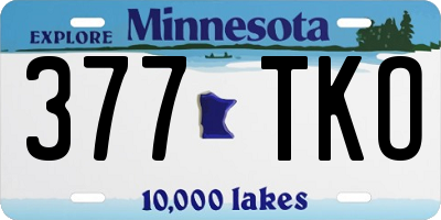 MN license plate 377TKO