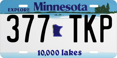 MN license plate 377TKP