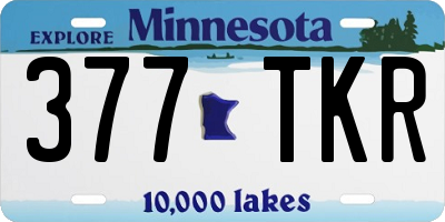 MN license plate 377TKR