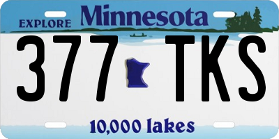 MN license plate 377TKS