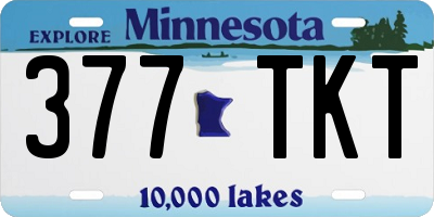 MN license plate 377TKT