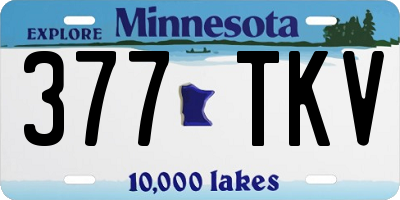 MN license plate 377TKV