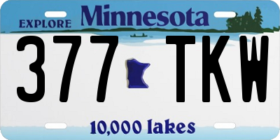 MN license plate 377TKW