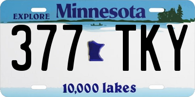 MN license plate 377TKY