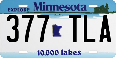 MN license plate 377TLA