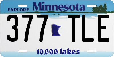 MN license plate 377TLE