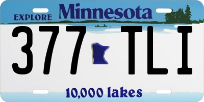 MN license plate 377TLI