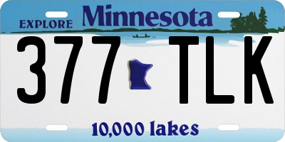 MN license plate 377TLK