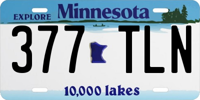 MN license plate 377TLN