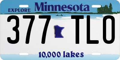 MN license plate 377TLO