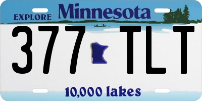 MN license plate 377TLT