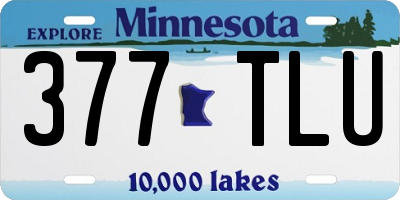 MN license plate 377TLU