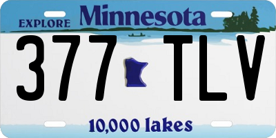 MN license plate 377TLV