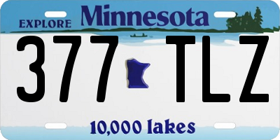MN license plate 377TLZ