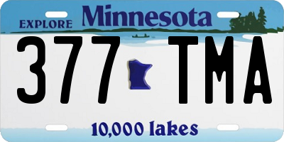 MN license plate 377TMA