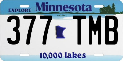 MN license plate 377TMB