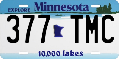 MN license plate 377TMC