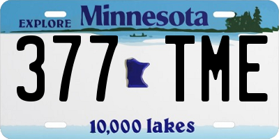 MN license plate 377TME