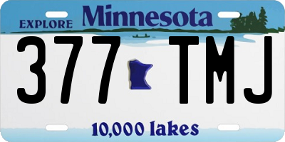 MN license plate 377TMJ