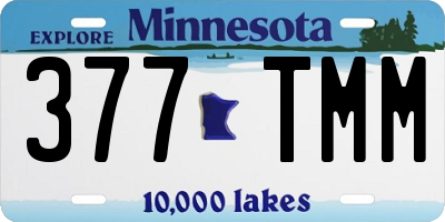 MN license plate 377TMM