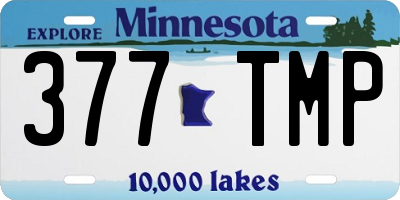 MN license plate 377TMP