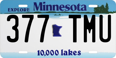 MN license plate 377TMU
